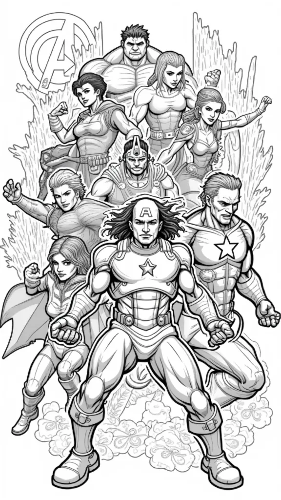 the avengers coloring pages